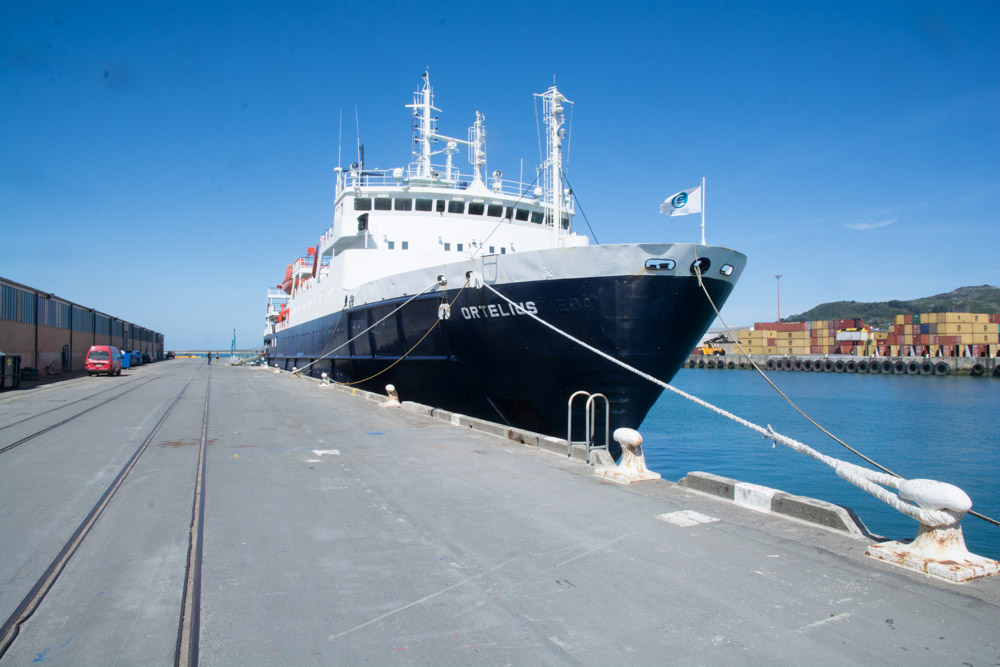 The Oretlius at our starting point in Bluff New Zealand 