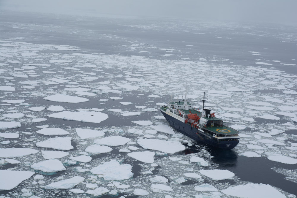 The Ortelius at cape Adare