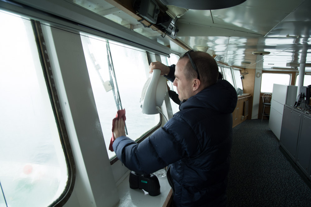 The windows were freezing on the inside -14C