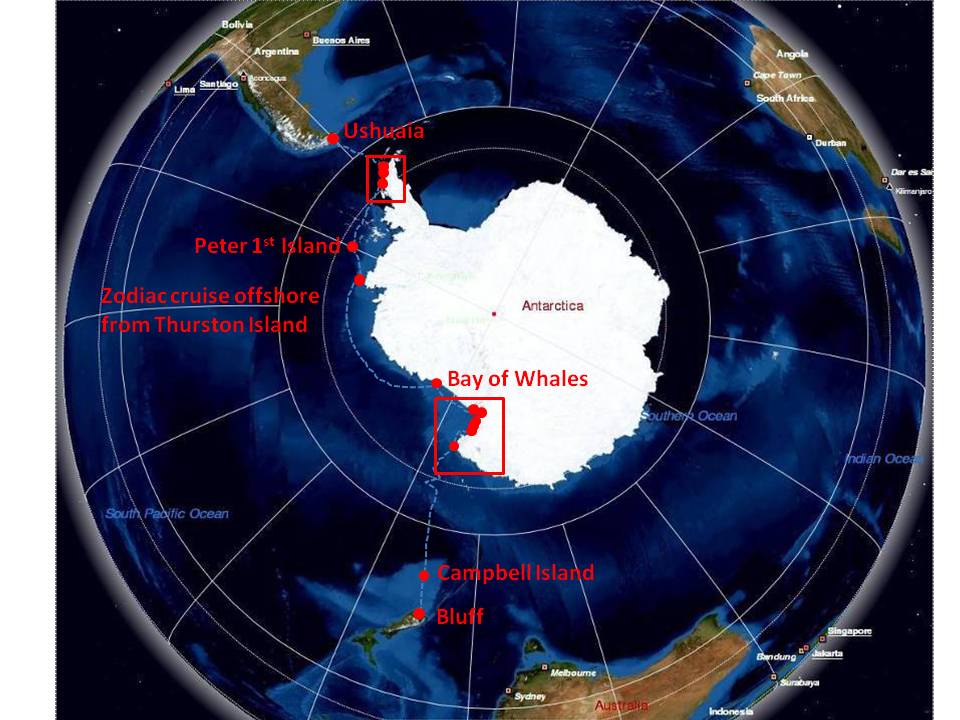 Total voyage route map