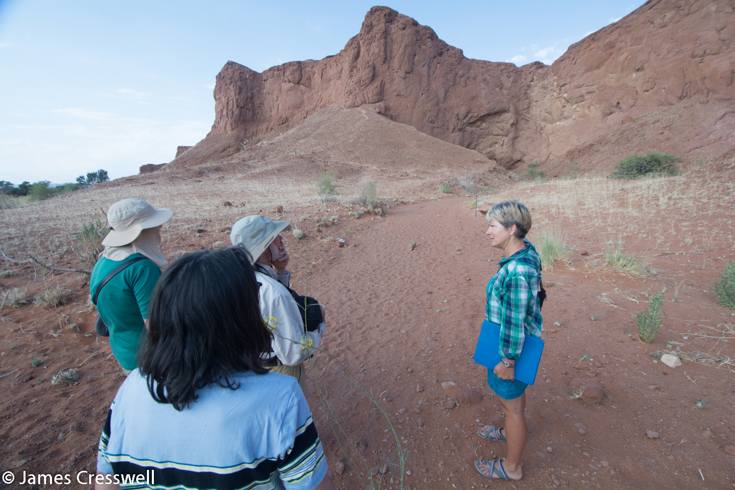 Nicole Grünert and 20 million-year-old sand dunes in Namibia