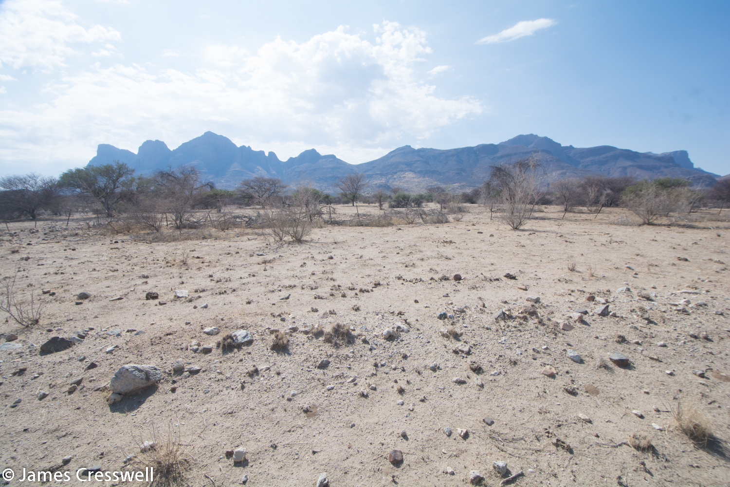 The eroded remains of the Erongo Volcano, a 35km diameter volcano that had seven caldera forming eruptions 128 million years ago.
