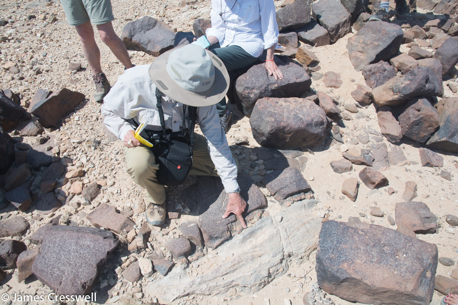 A dolerite dyke with a chilled margin, Namibia.