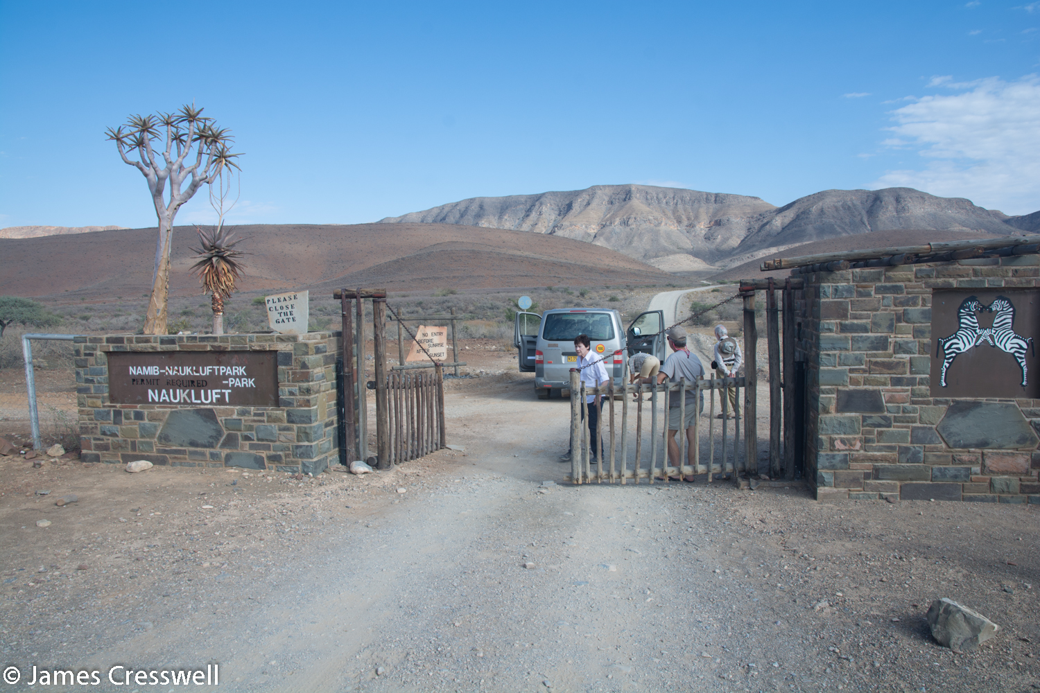 The Namib-Naukluft National Park entrance