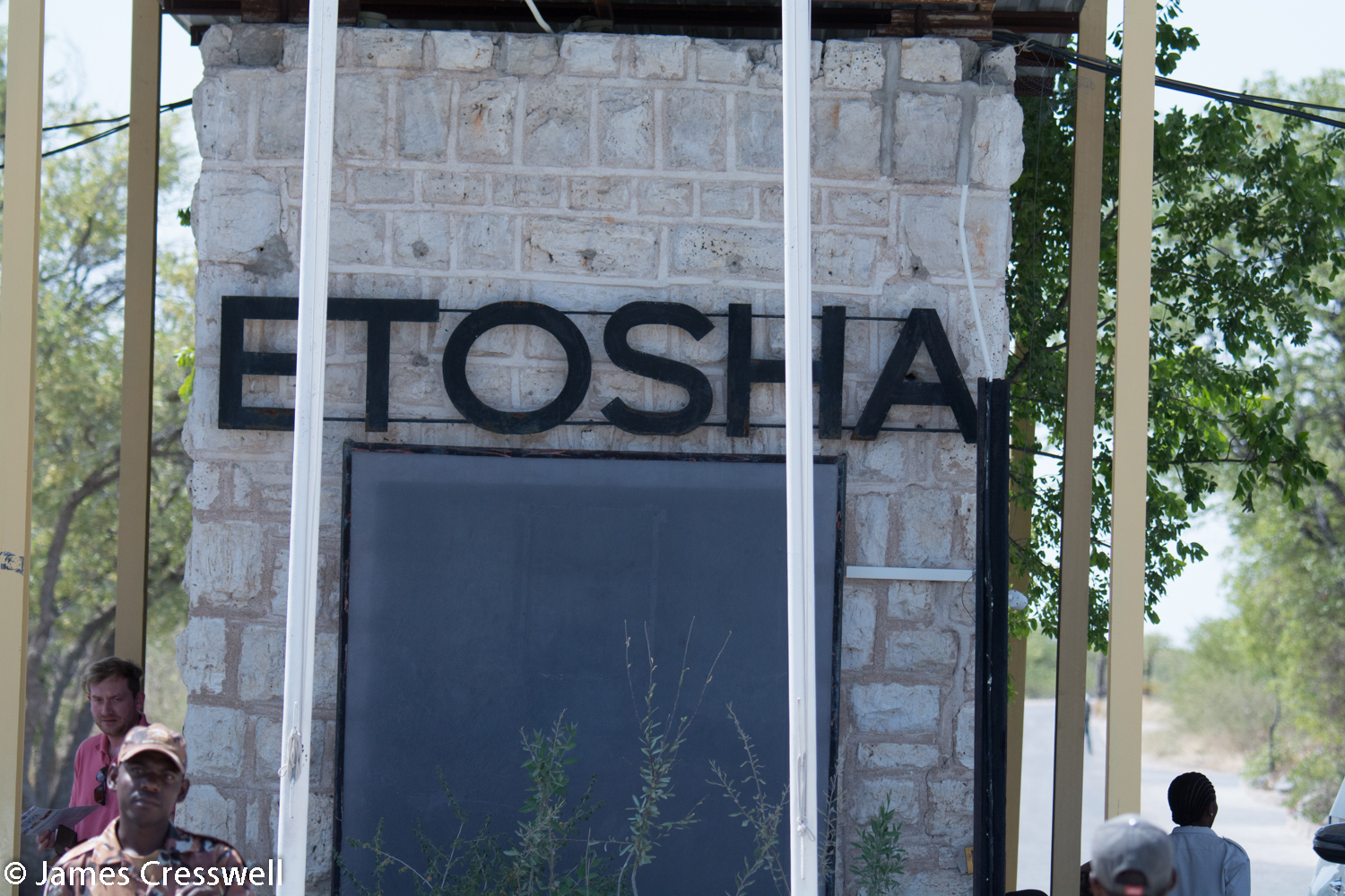 Entrance to Etosha National Park, Namibia.