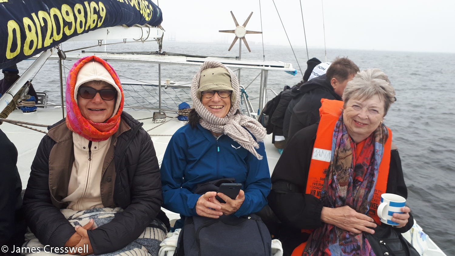 Cool temperatures on our boat trip in Walvis Bay lagoon