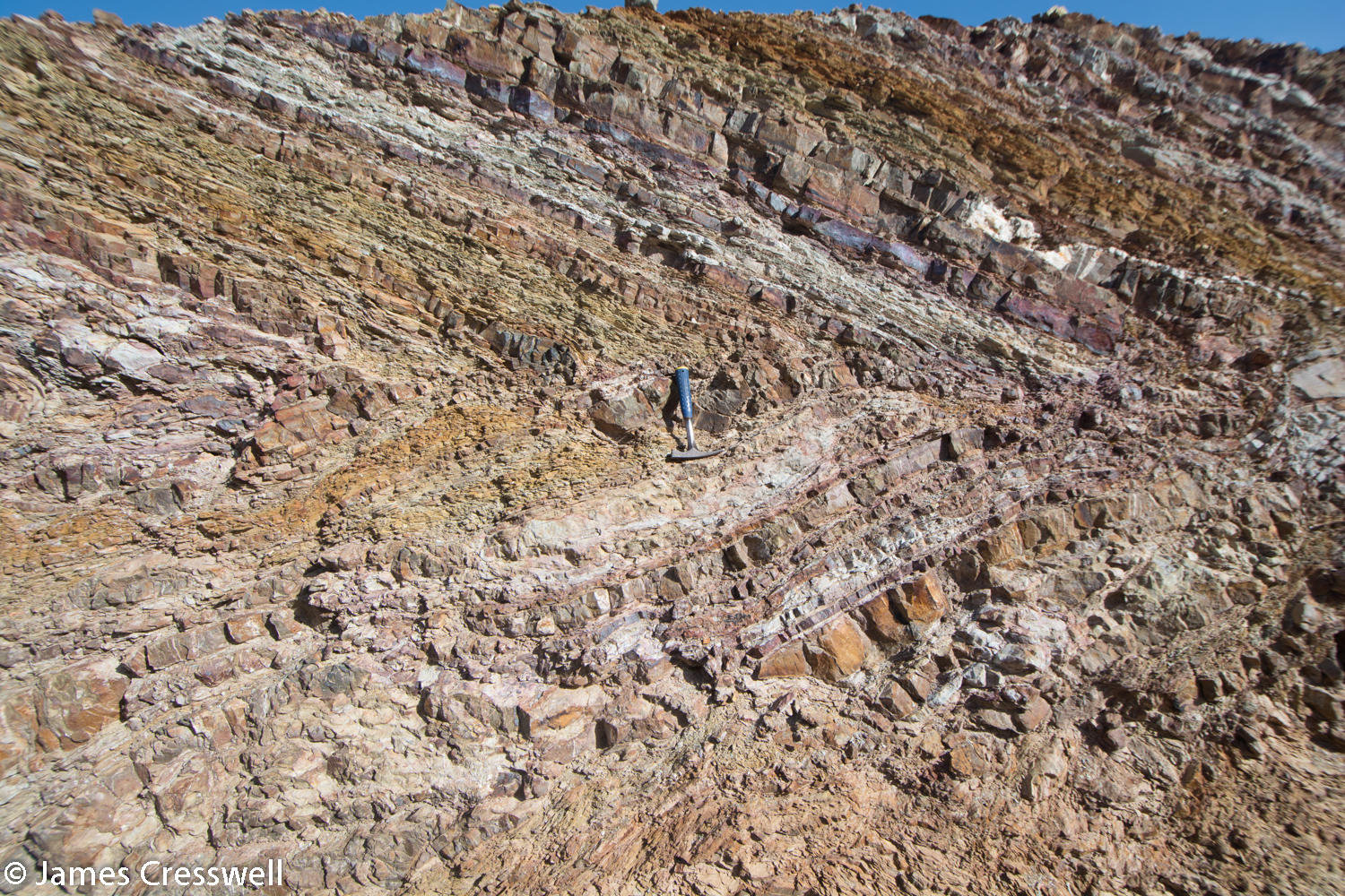 Fold in Hawasina sediments