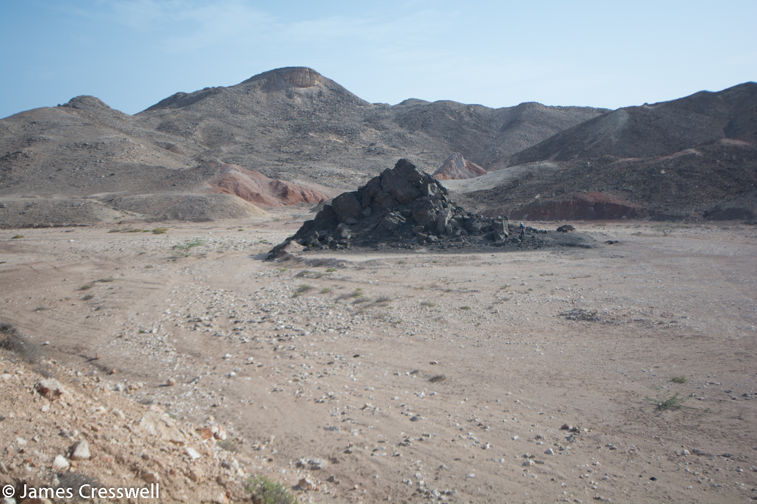 An outcrop of carbonatite lava
