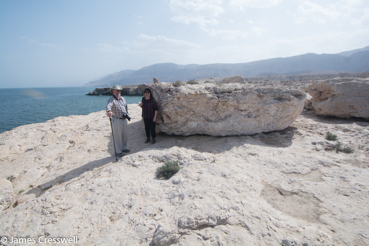 A large boulder carried into position by a tsunami