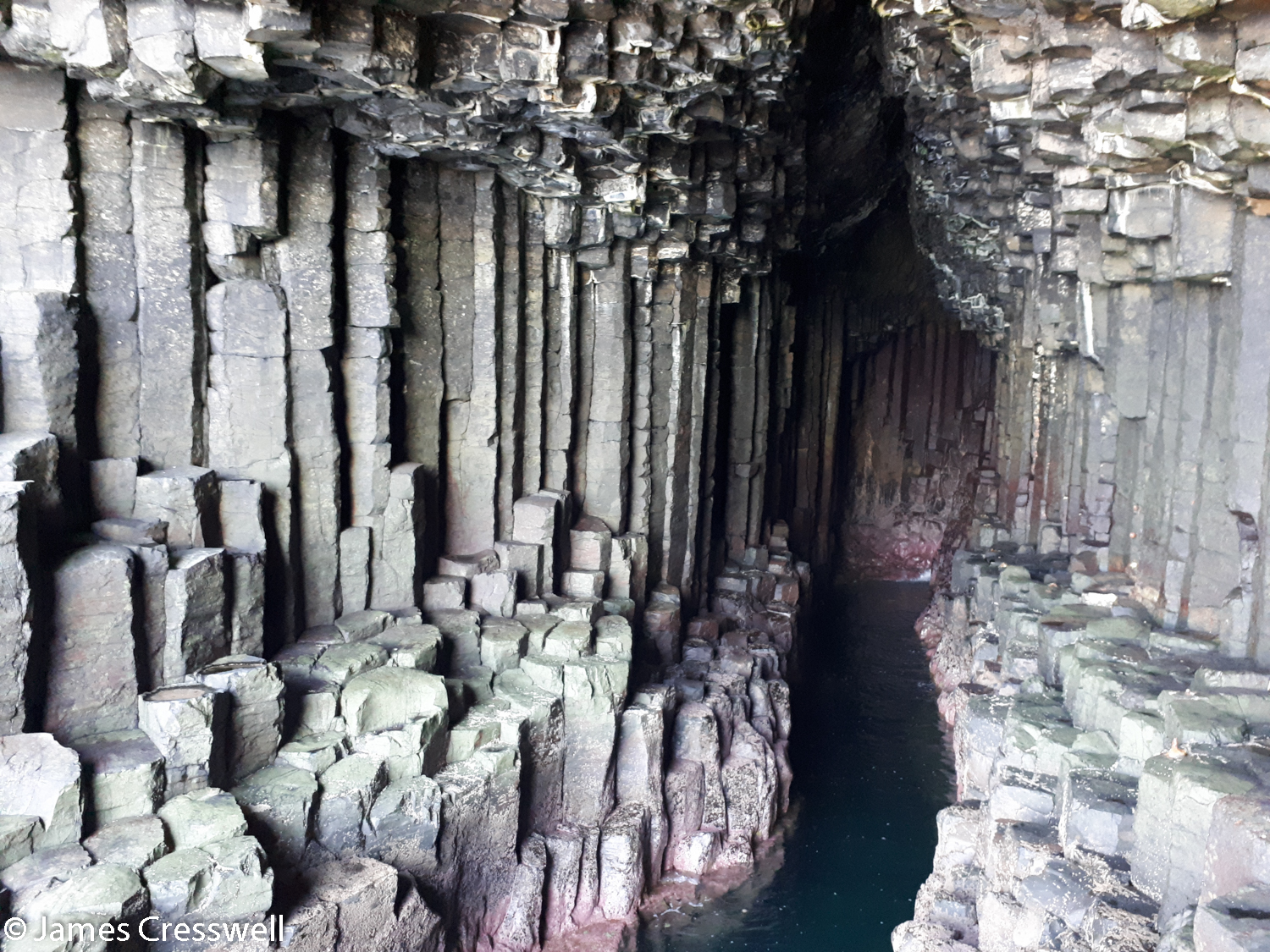 The interior of Fingal's Cave