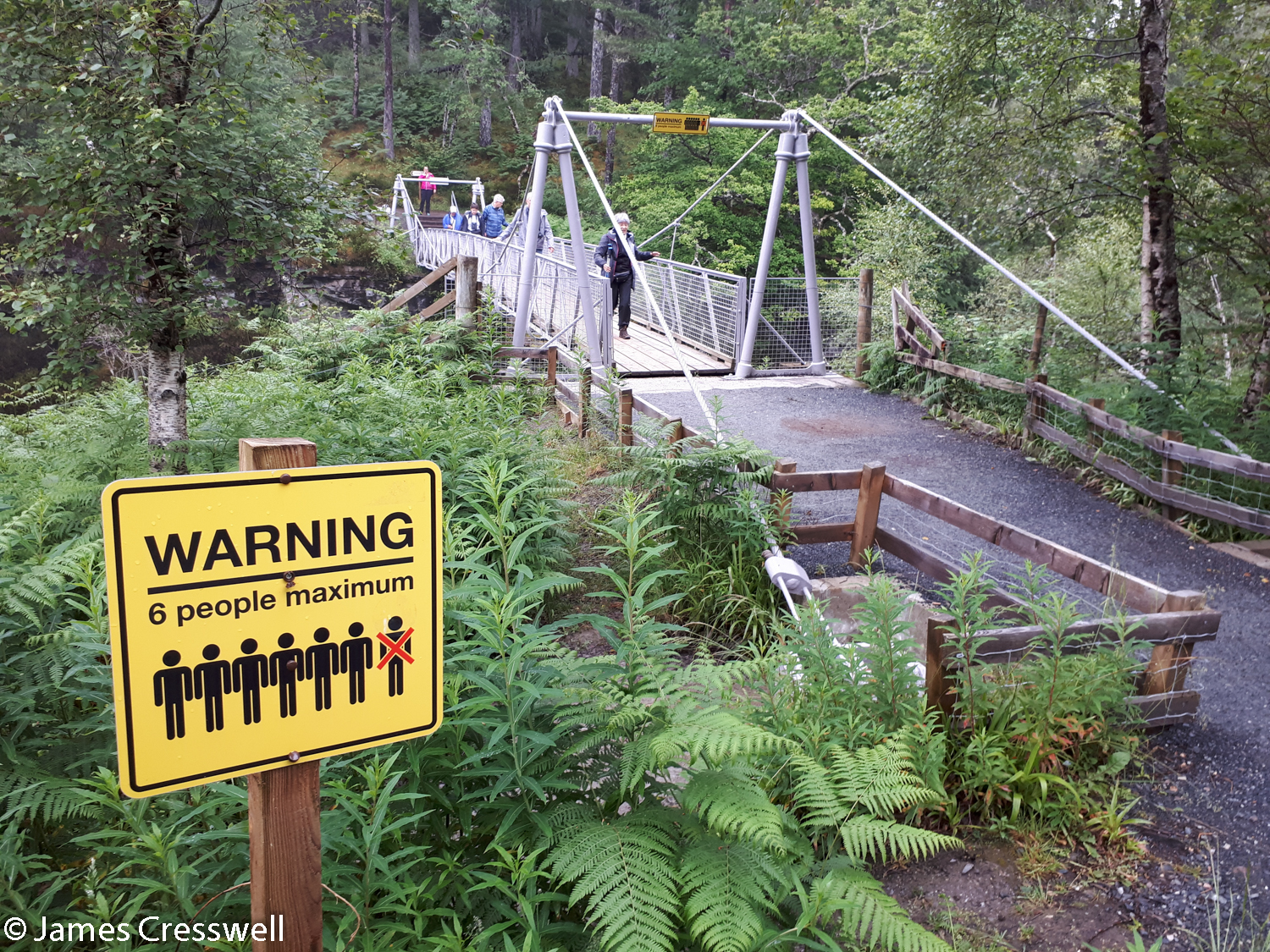 The footbridge at Corrieshalloch Gorge
