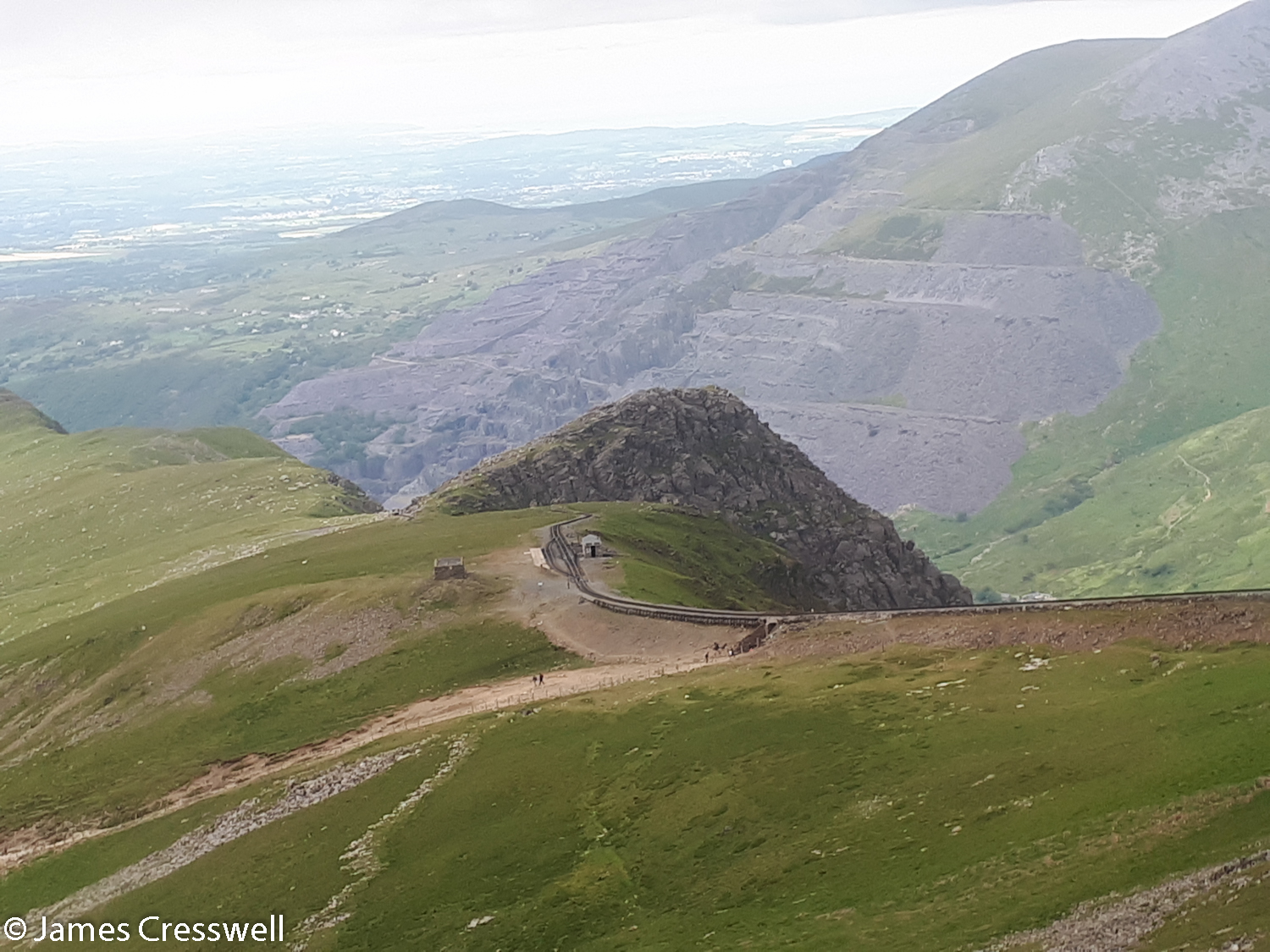 View of the train up Snowdon