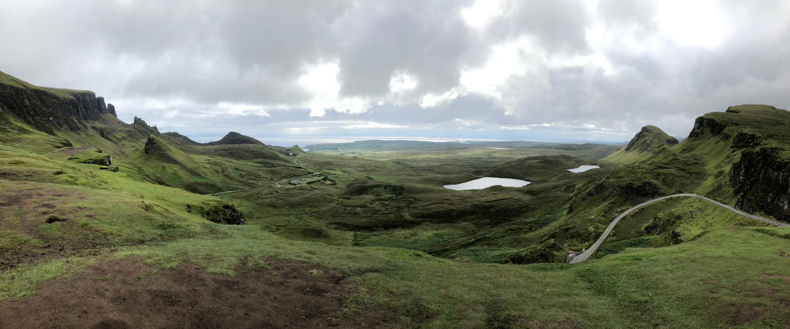The Trotternish landslip from the Quiriang
