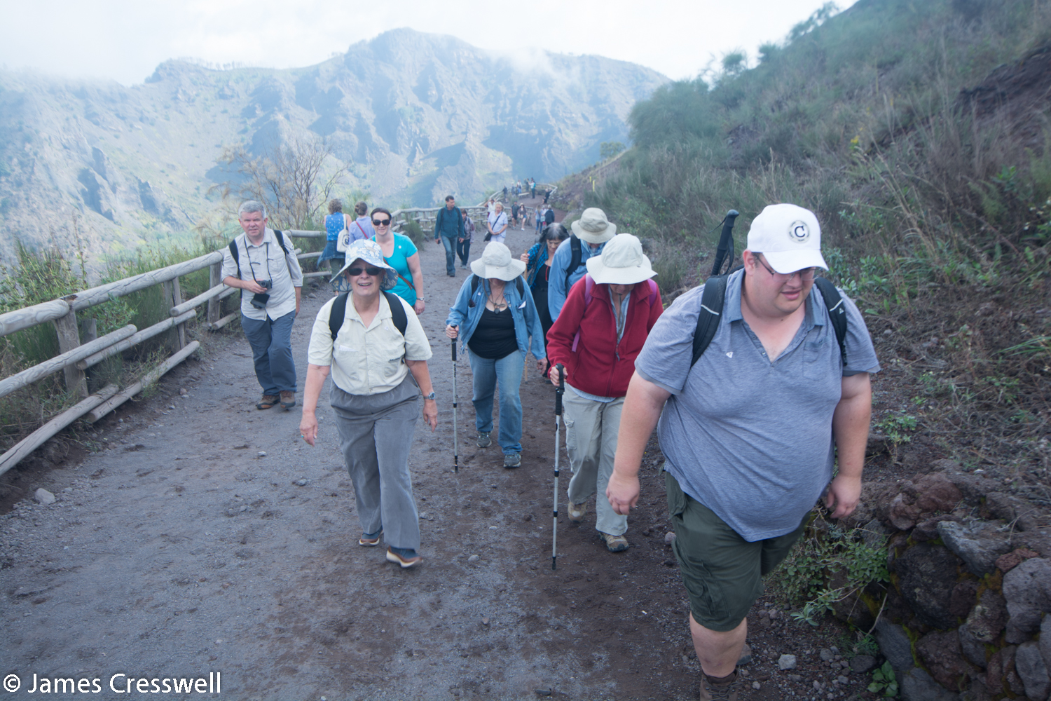 Group climbing to the summit of Vesuvius