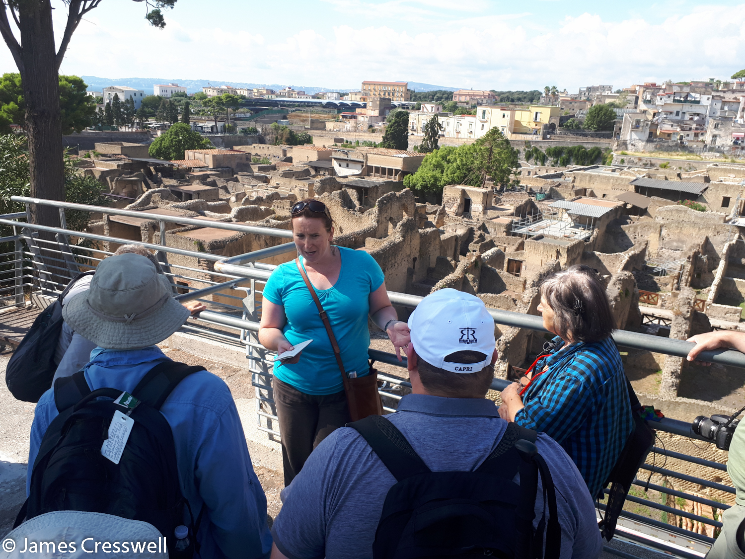 Tour group at Herculaneum