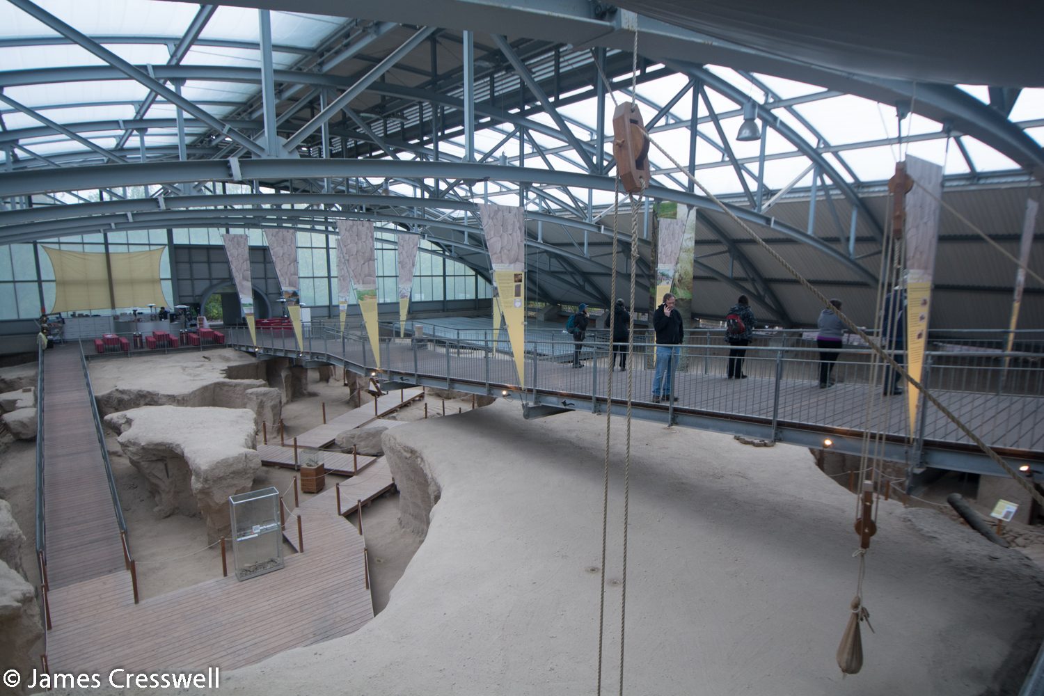 Roman tunnels on display at a museum