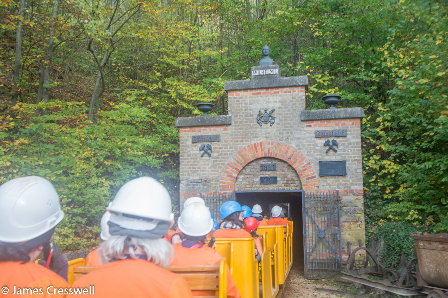 Train going into mine