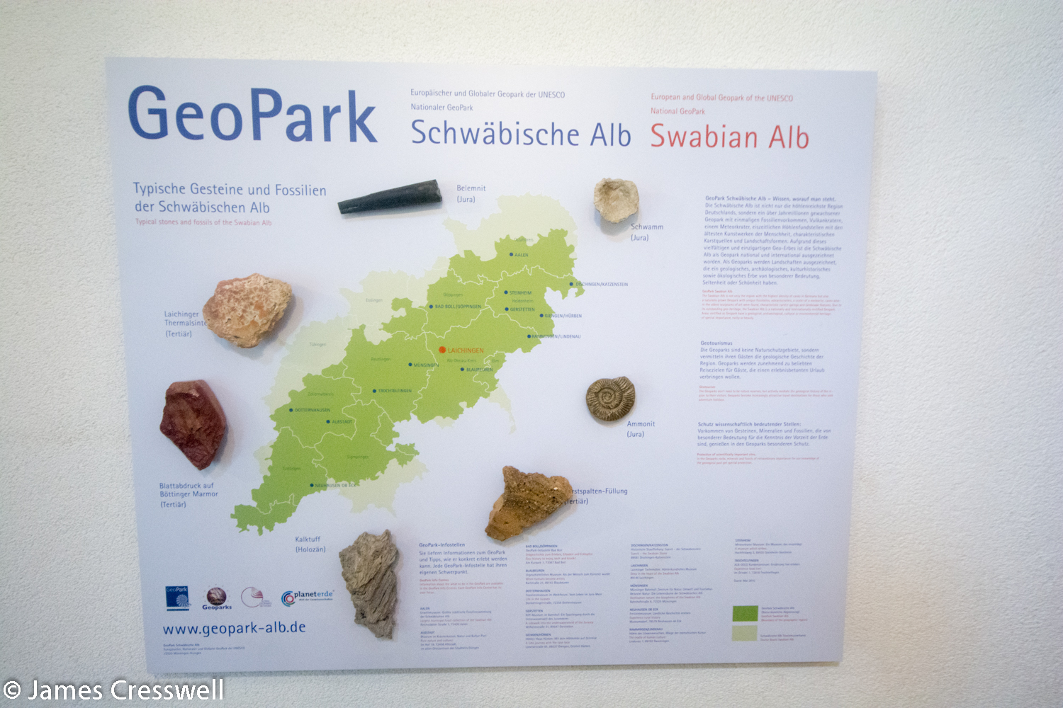 Map of a geopark