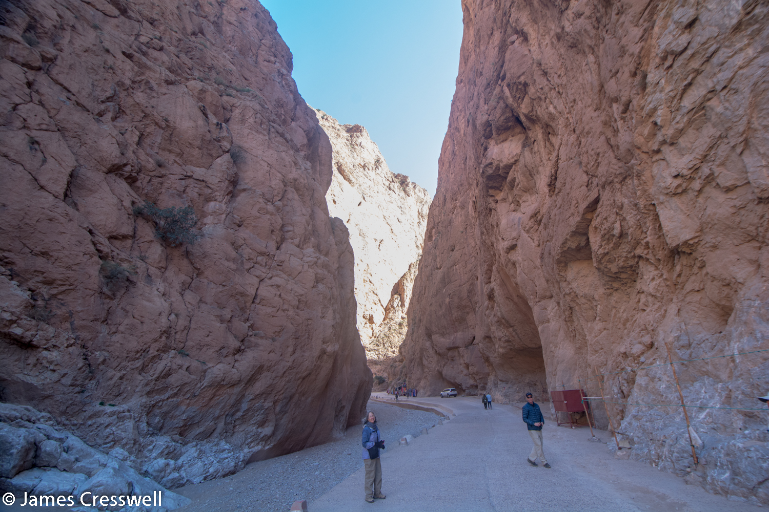 People in a natural gorge
