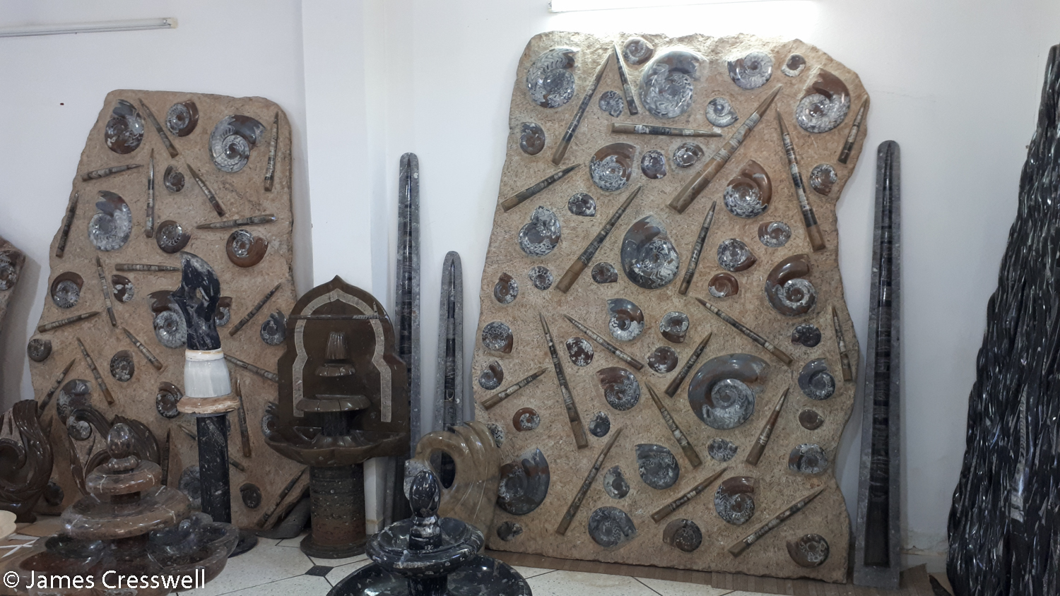 Large decorative rocks arranged for sale