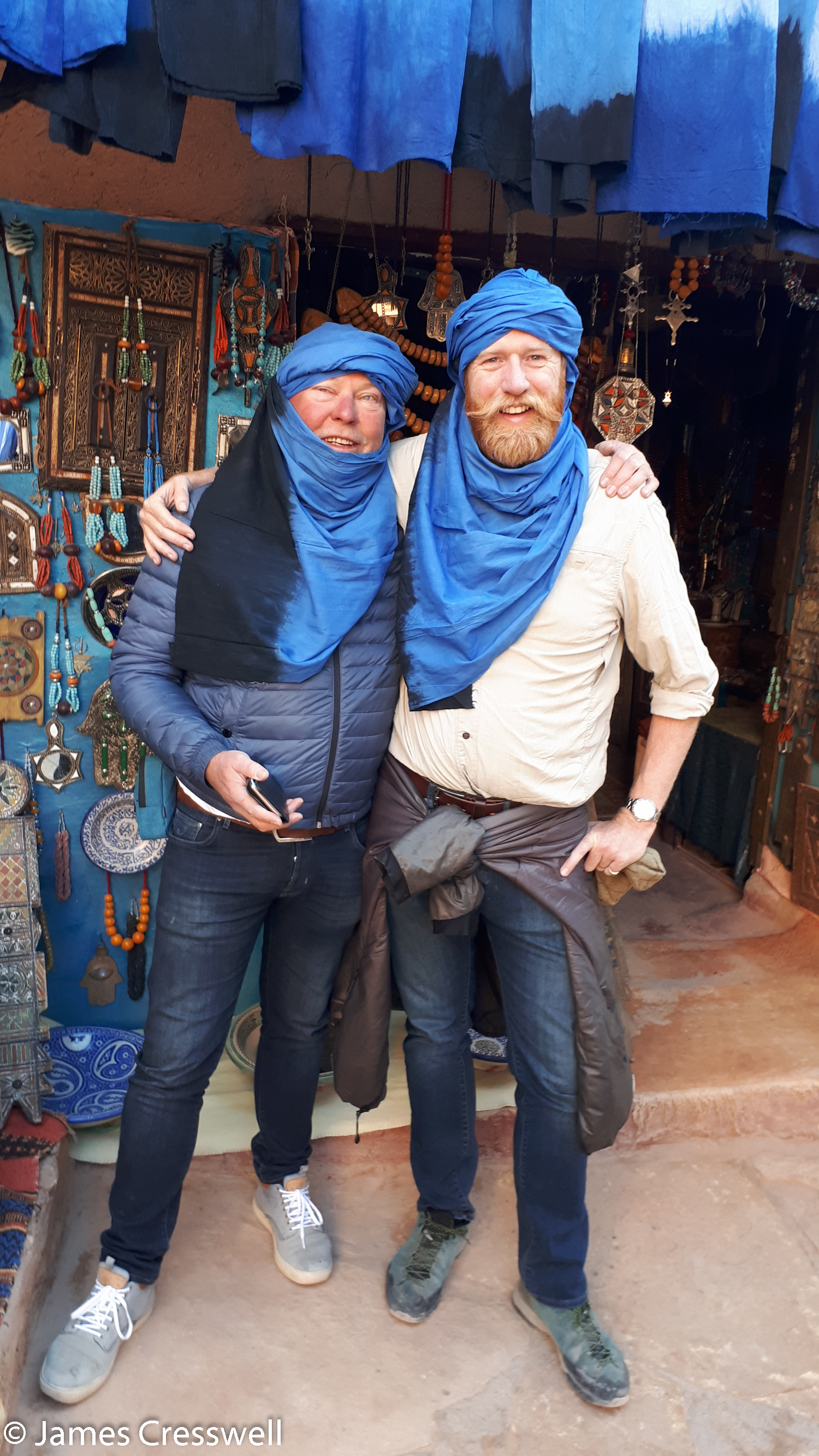 Men wearing traditional Moroccan headwear