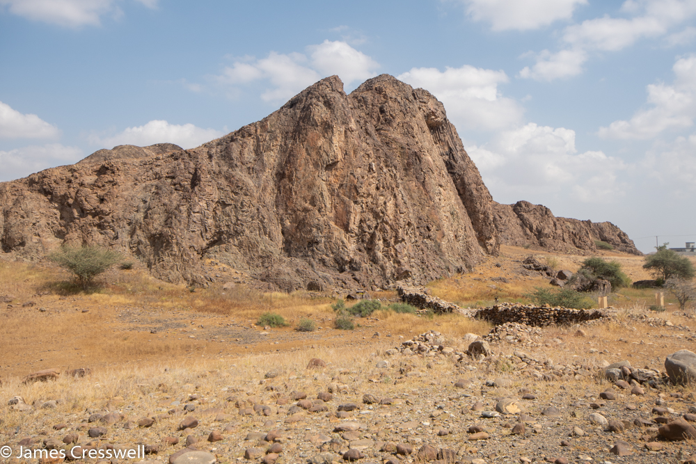 A photograph of a cliff