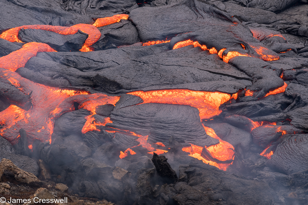 Molten lava