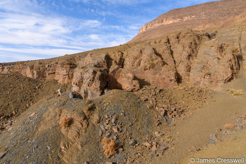 A Cambrian site where Cambropallas trilobites are extracted