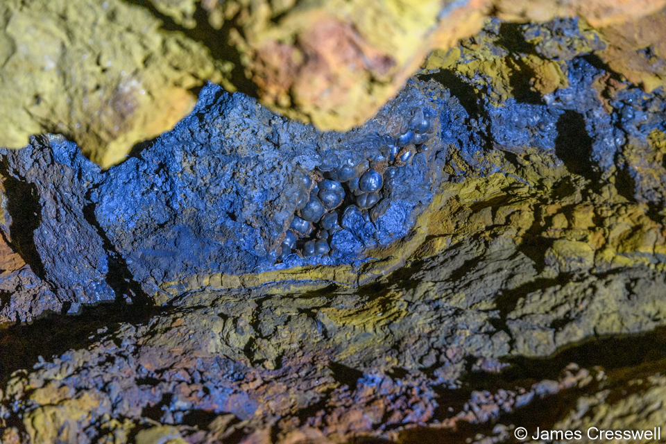 Blue mineral specimen