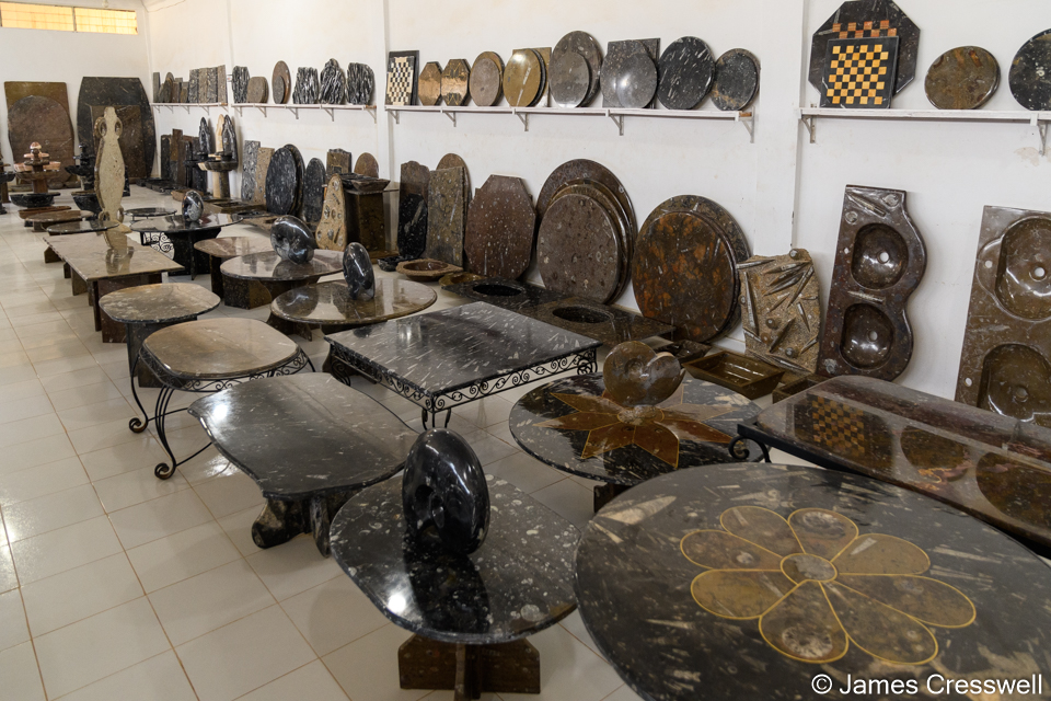 Table tops at the Orthoceras factory