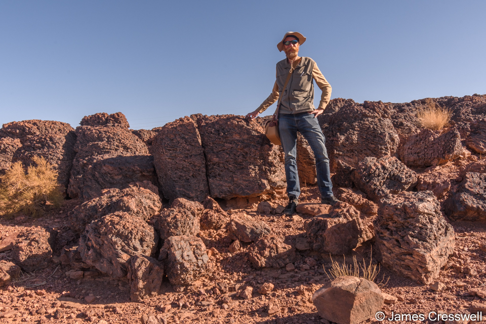 James with Edicarian aged stromatolites near Ouarzazate