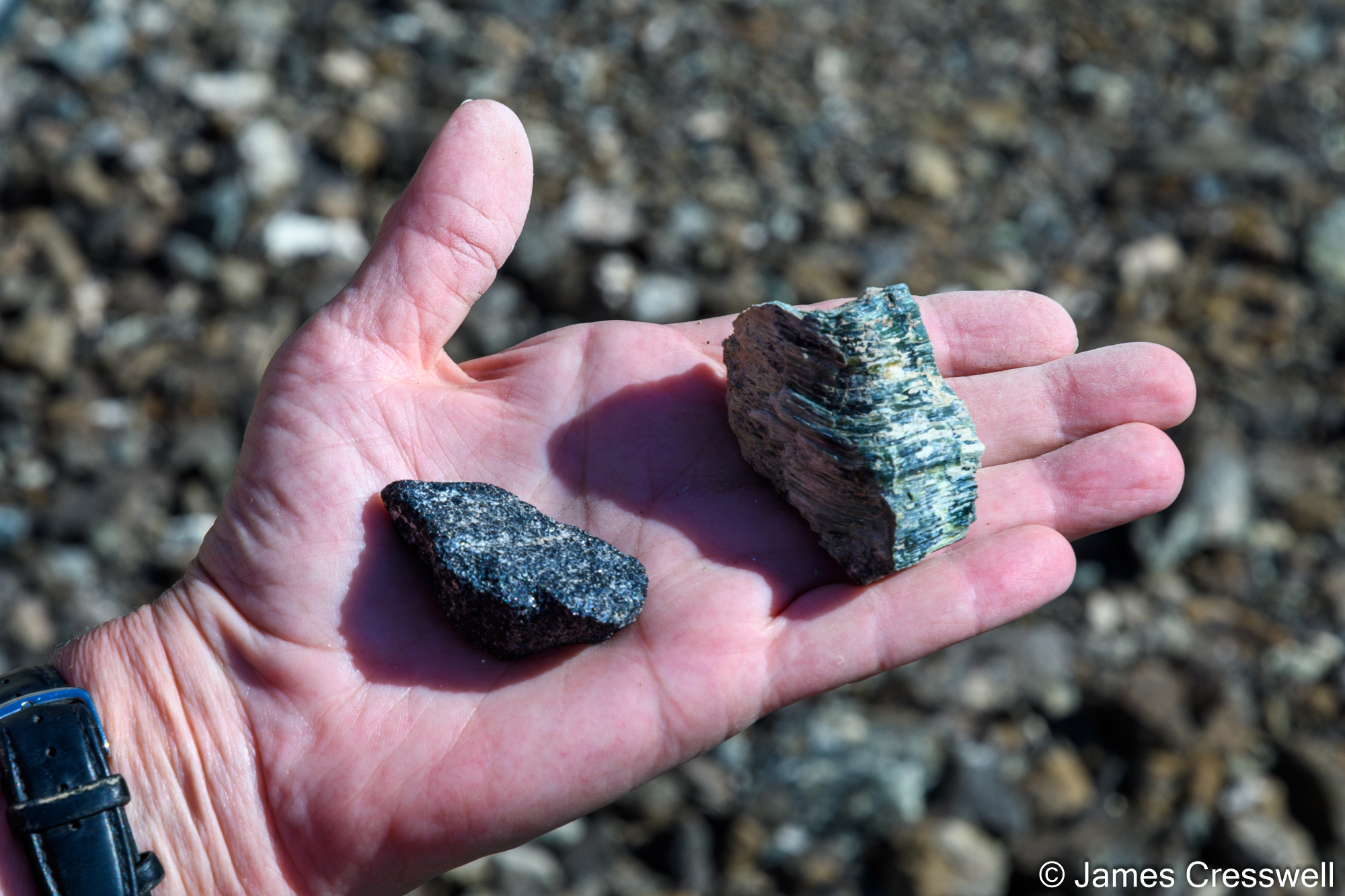 Chromite and serpentinzed minerals