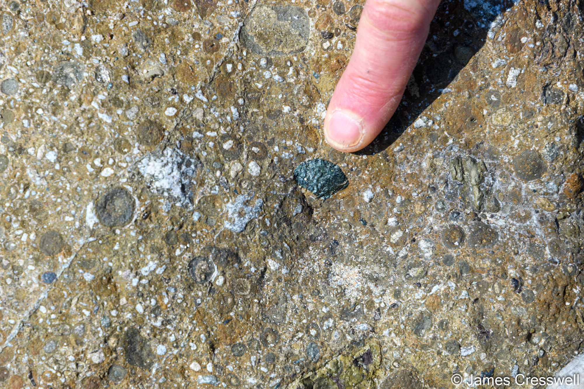 A close up of kimberlite