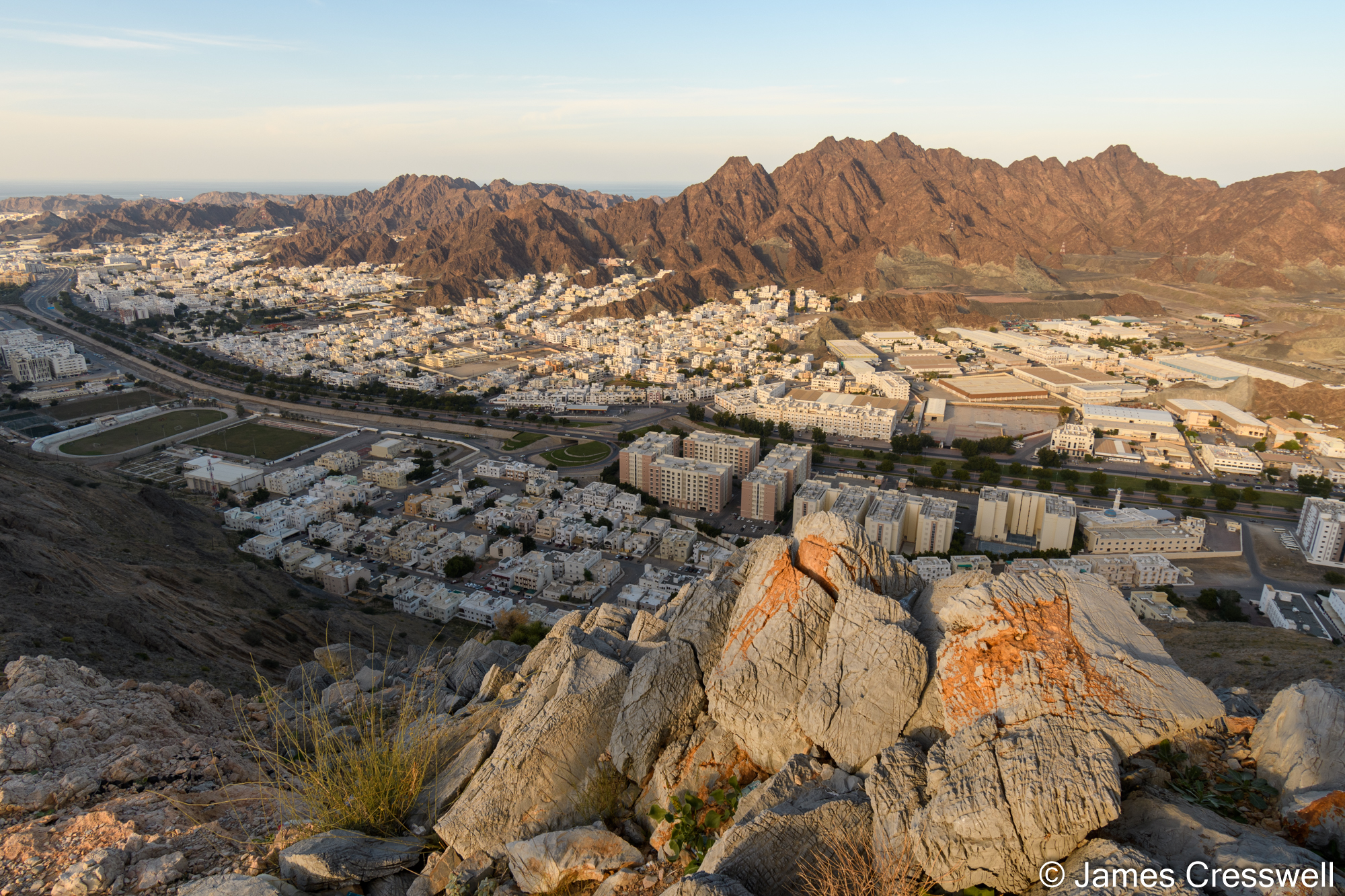 View of buildings in Muscat