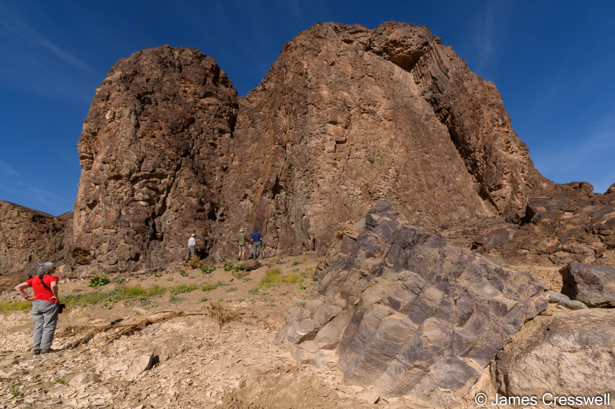 An outcrop of pillow basalt