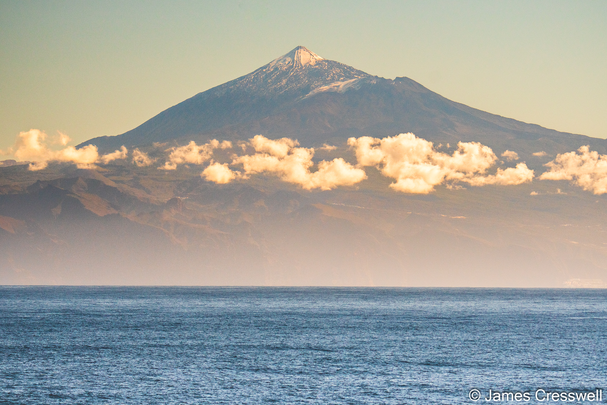Mt Teide on Tenerife taken on the La Gomera to La Palma ferry.
