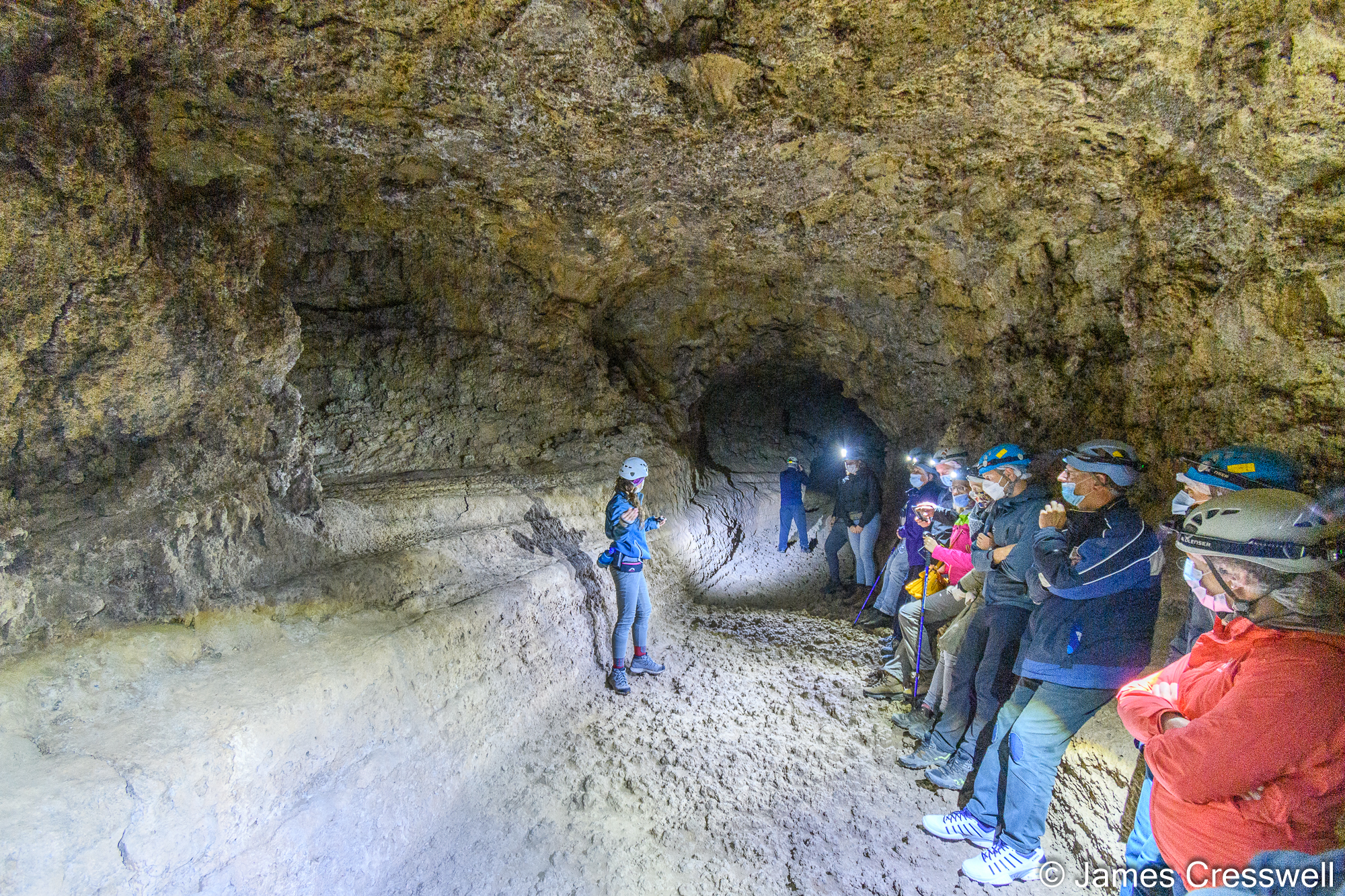 Inside the Cueva del Viento lava tubes