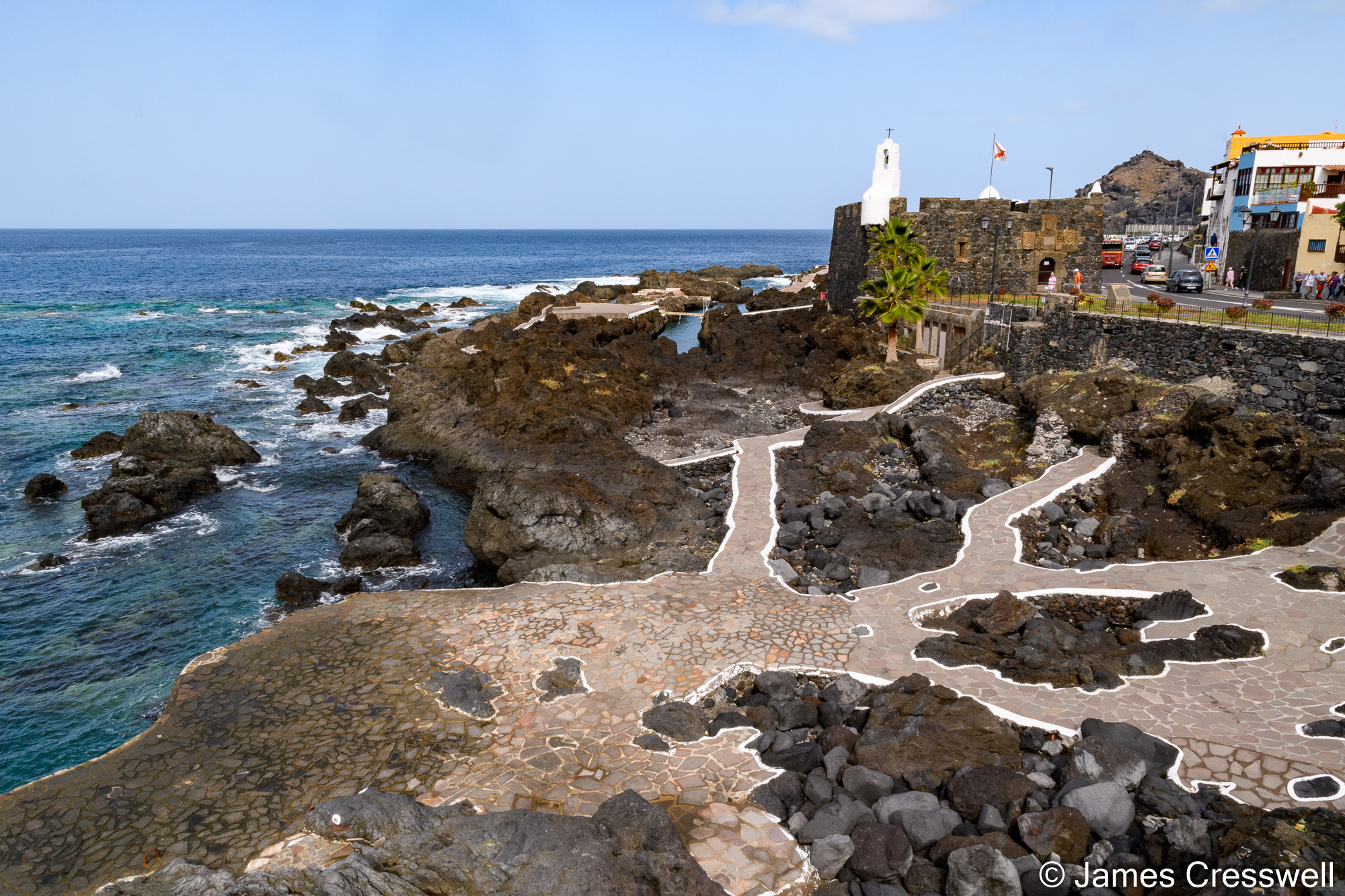 The 1706 lava in front of a Fort that marked the entrance to the port