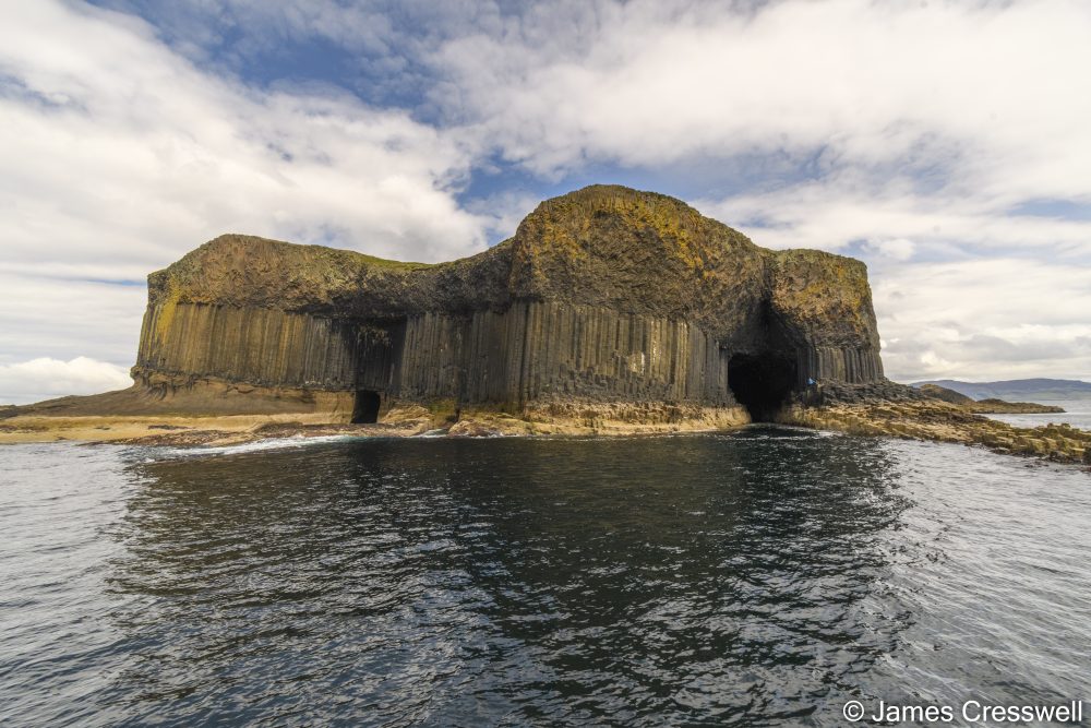View of island with caves