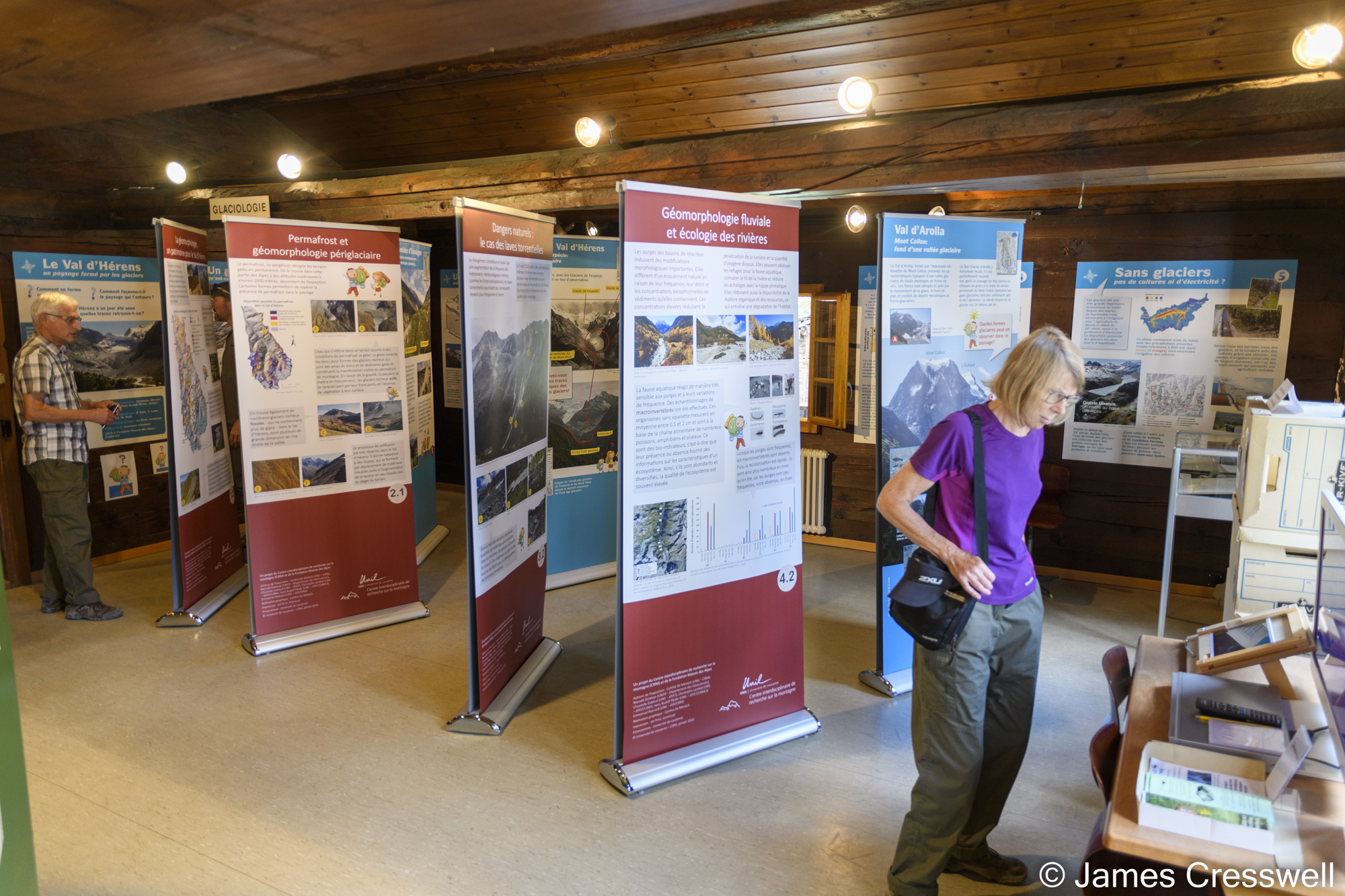 People looking around an exhibition