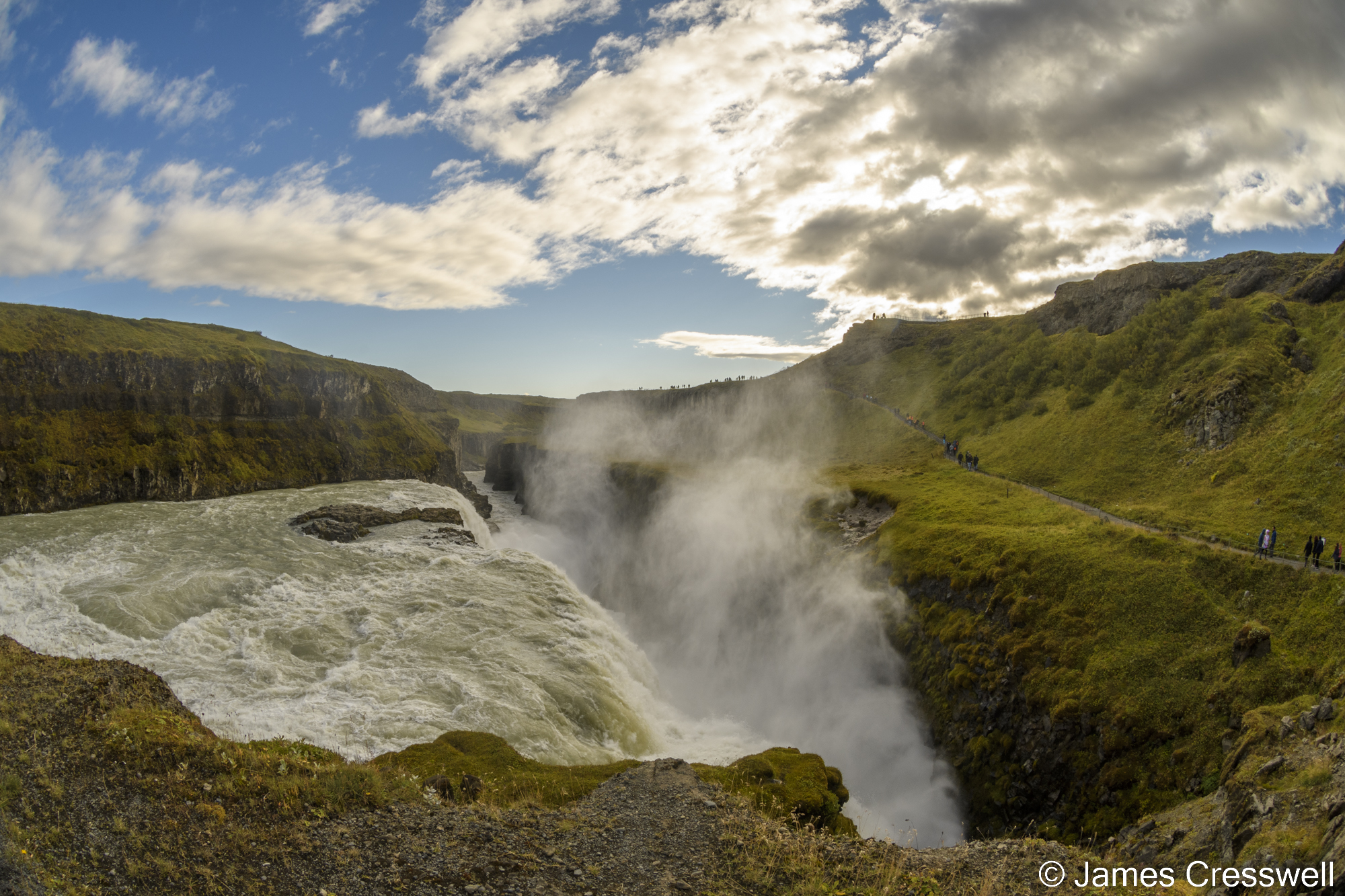 A large waterfall