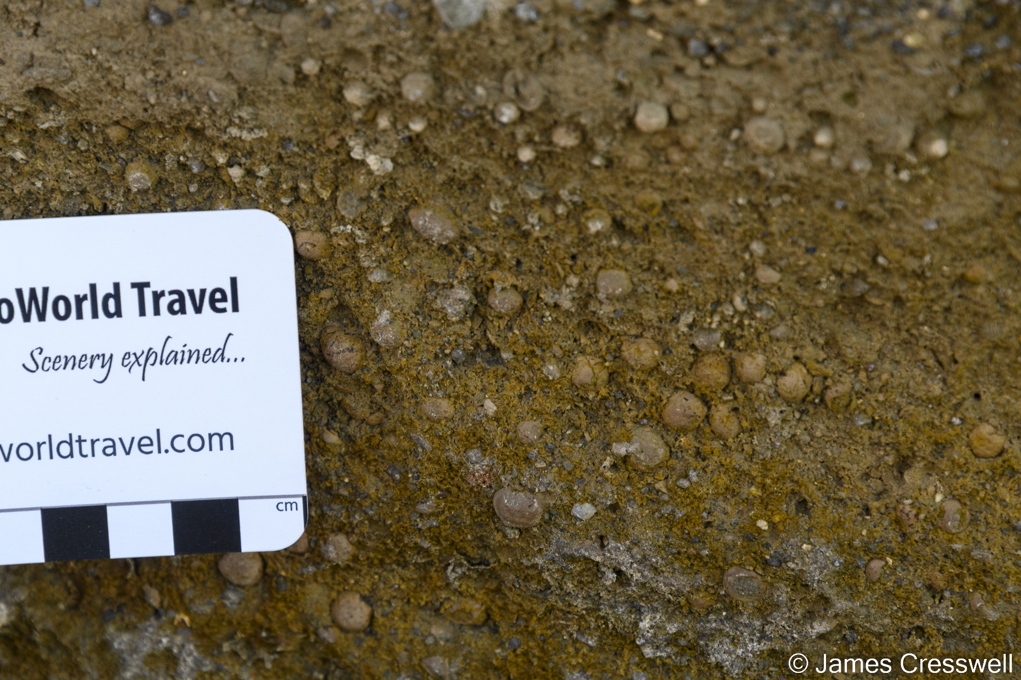 Detail of volcanic deposits