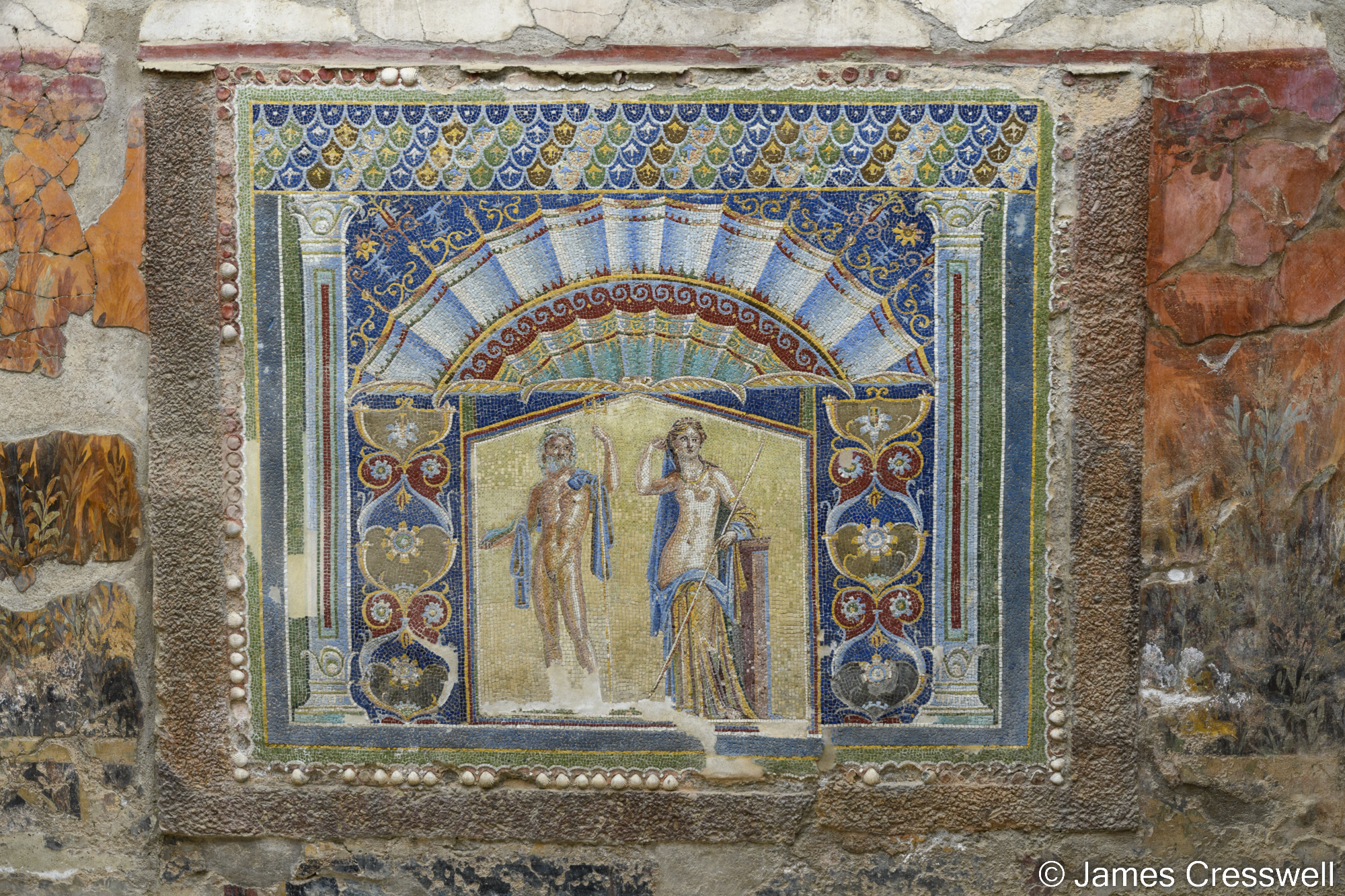 Colourful Roman mosaic