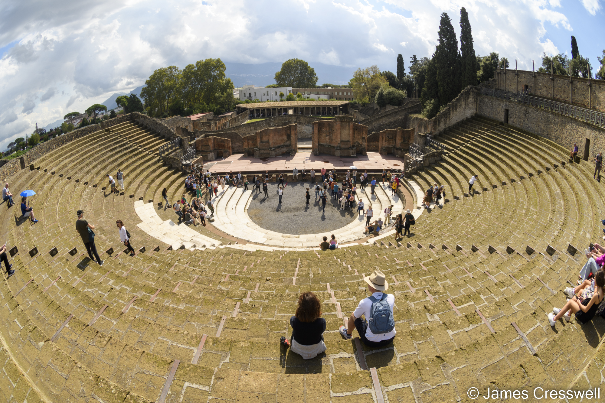 A Roman theatre with no roof