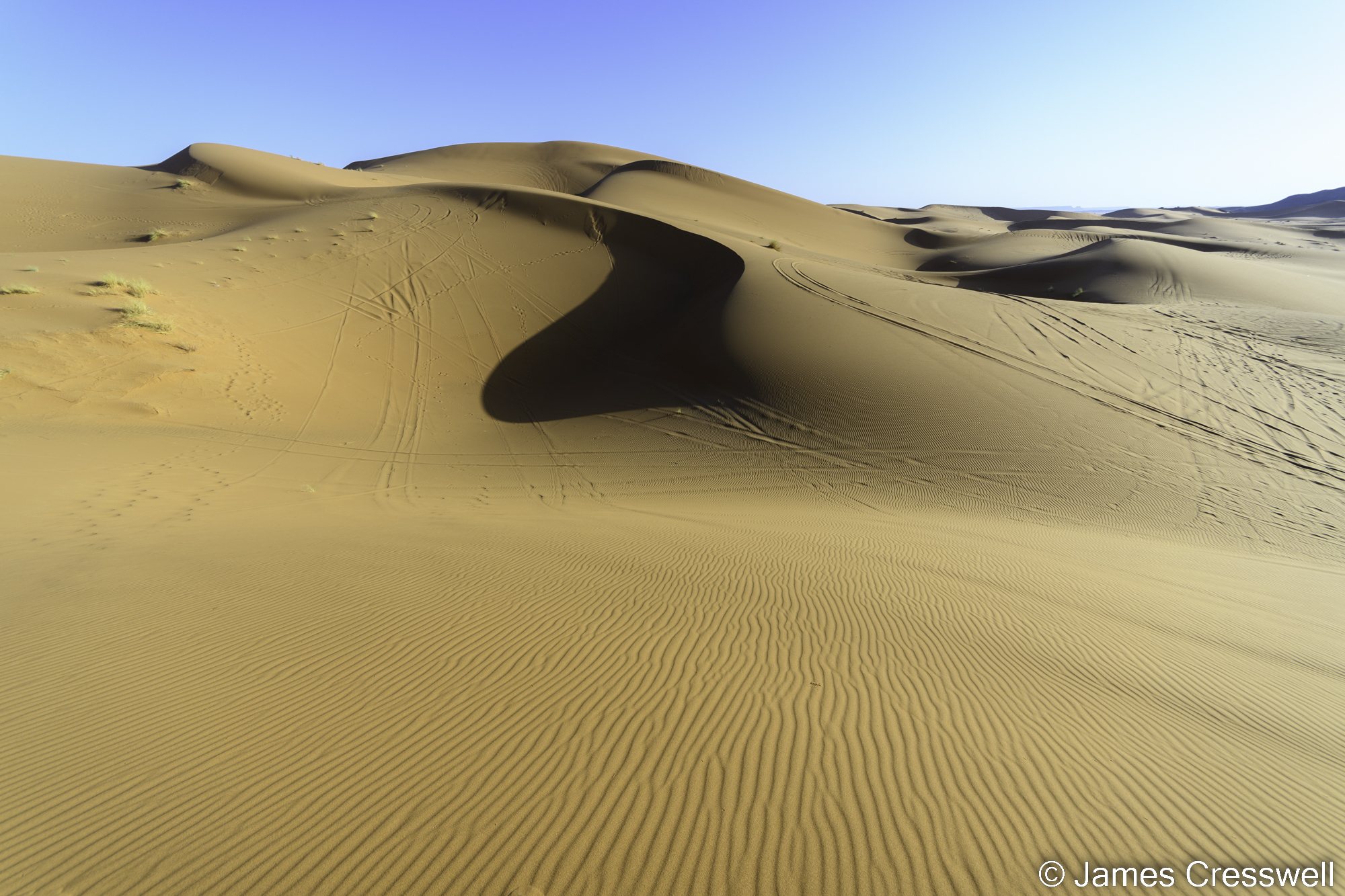 A photograph of sand dunes