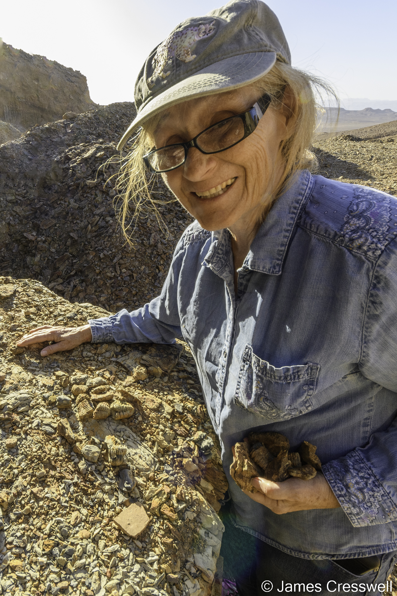 A woman finds trilobite fossils