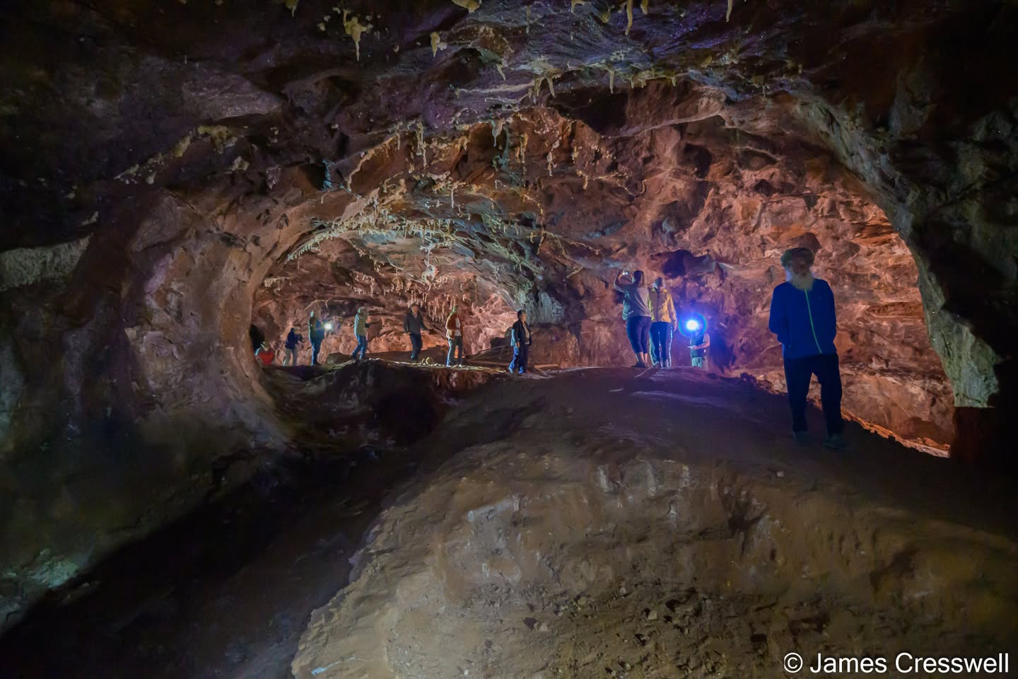Inside the Telouet Salt Mine. The mine is on the old Marrakech-Ouarzazate-Timbuktu road. In the 11th century, the salt from this mine was literally worth its weight in gold! This salt mine also lies on the Triassic/Jurassic boundary and has the same Triassic lavas in its vicinity as the Sidi Rahal quarry.